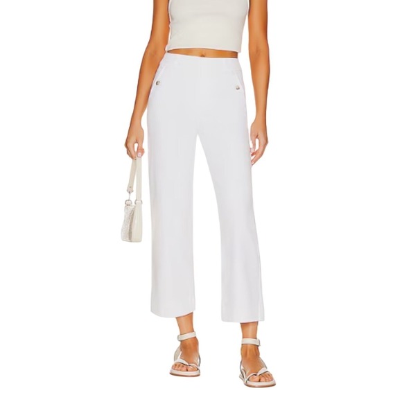 SPANX Pants - Spanx Stretch Twill Bright White Cropped Wide Leg Pants Women's XL